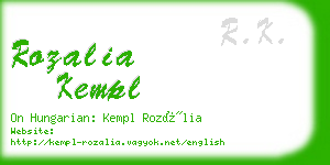 rozalia kempl business card